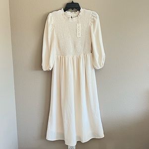NWT Roolee Smocked Midi Dress